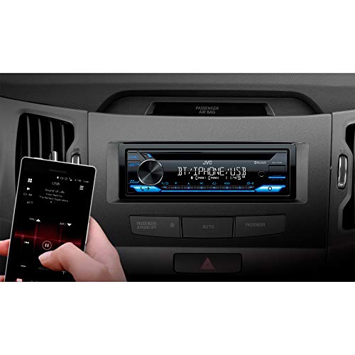JVC KD-T710BT - CD Car Stereo, Single Din, Bluetooth Audio and Hands Free Calling w External Microphone, CD, MP3, USB, AUX Input AM/FM Radio, High Power Amp, Amazon Alexa Voice Control JVC KD-T710BT - CD Car Stereo, Single Din, Bluetooth Audio and Hands Free Calling w External Microphone, CD, MP3, USB, AUX Input AM/FM Radio, High Power Amp, Amazon Alexa Voice Control